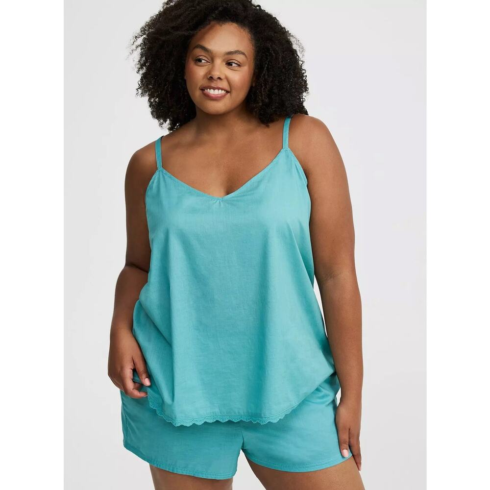 Torrid Plus Size 4 Blue Cotton Swing Sleep Tank